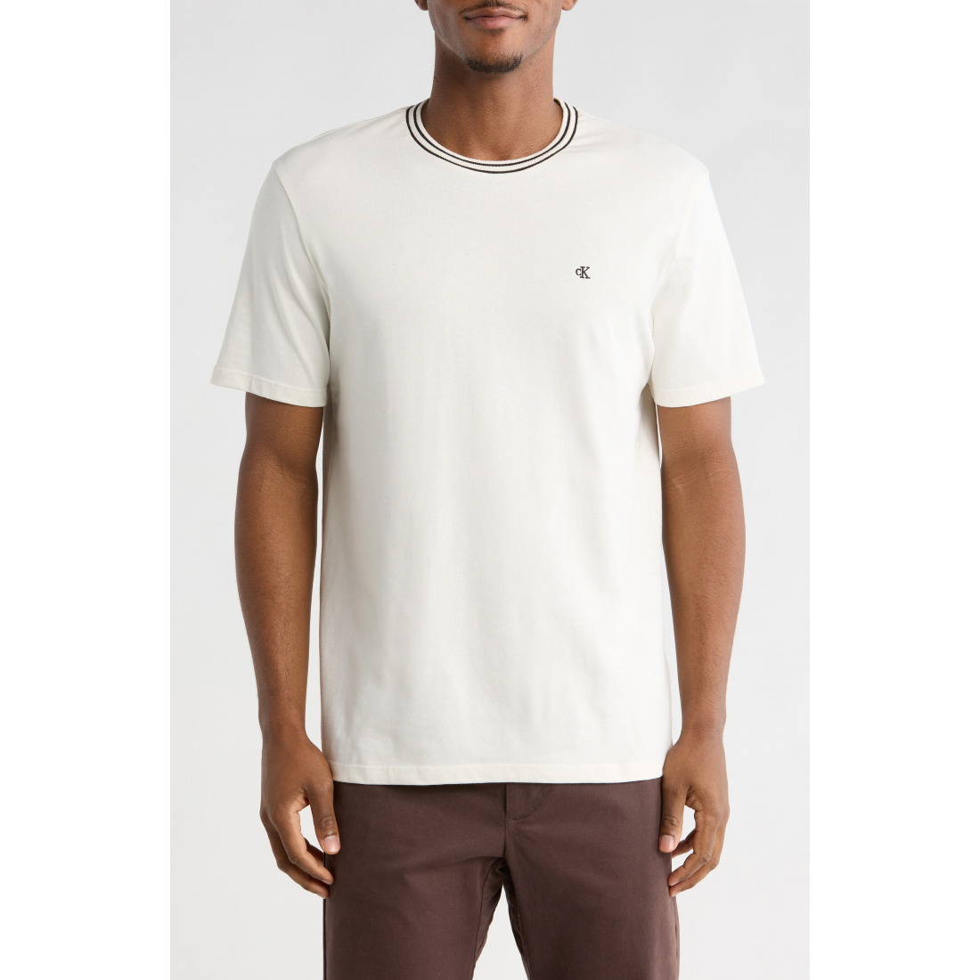 'Double Tip Cotton Jacquard T-Shirt' pour Hommes