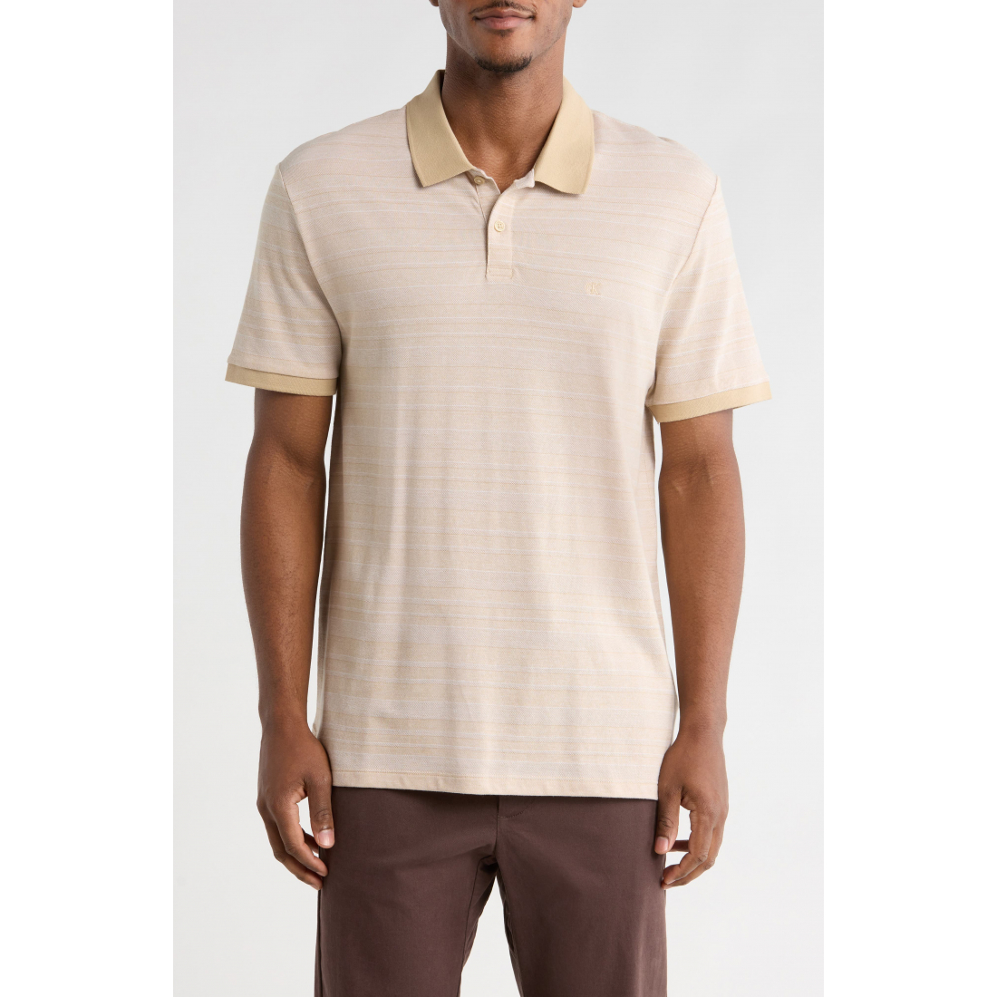 'Stripe Jacquard Knit Polo' pour Hommes