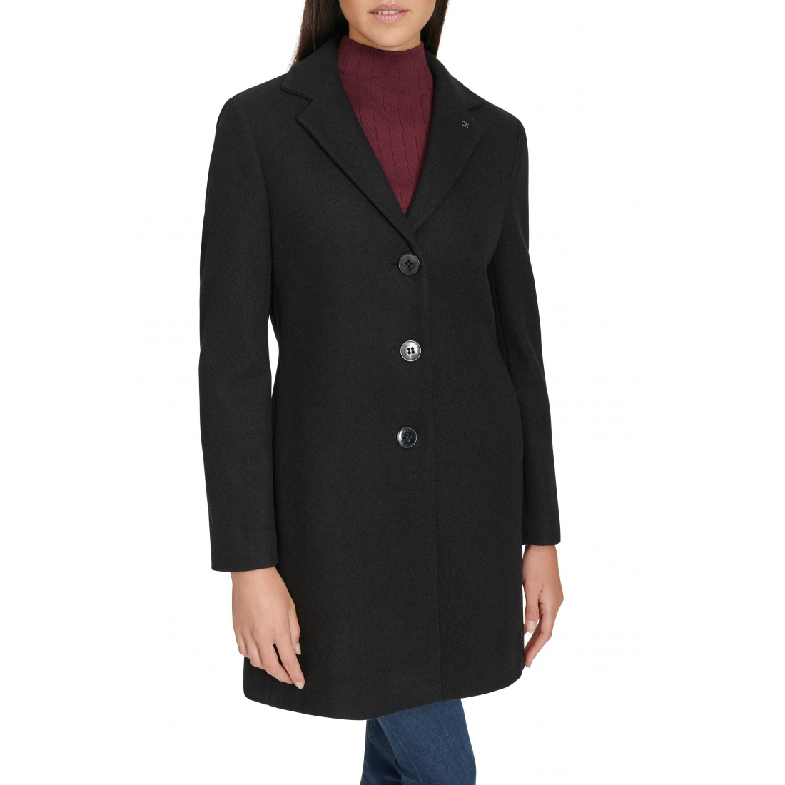 'Classic Notch Lapel Coat' pour Femmes