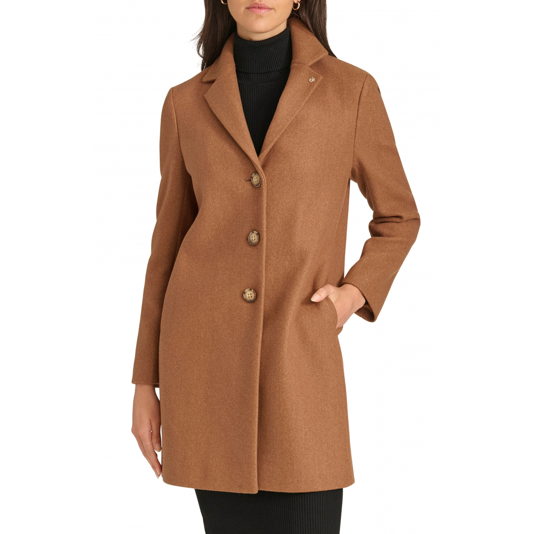 'Classic Notch Lapel Coat' pour Femmes