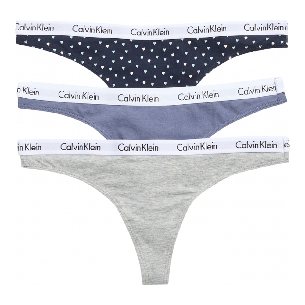 'Logo Assorted Thongs Pack of 3' pour Femmes