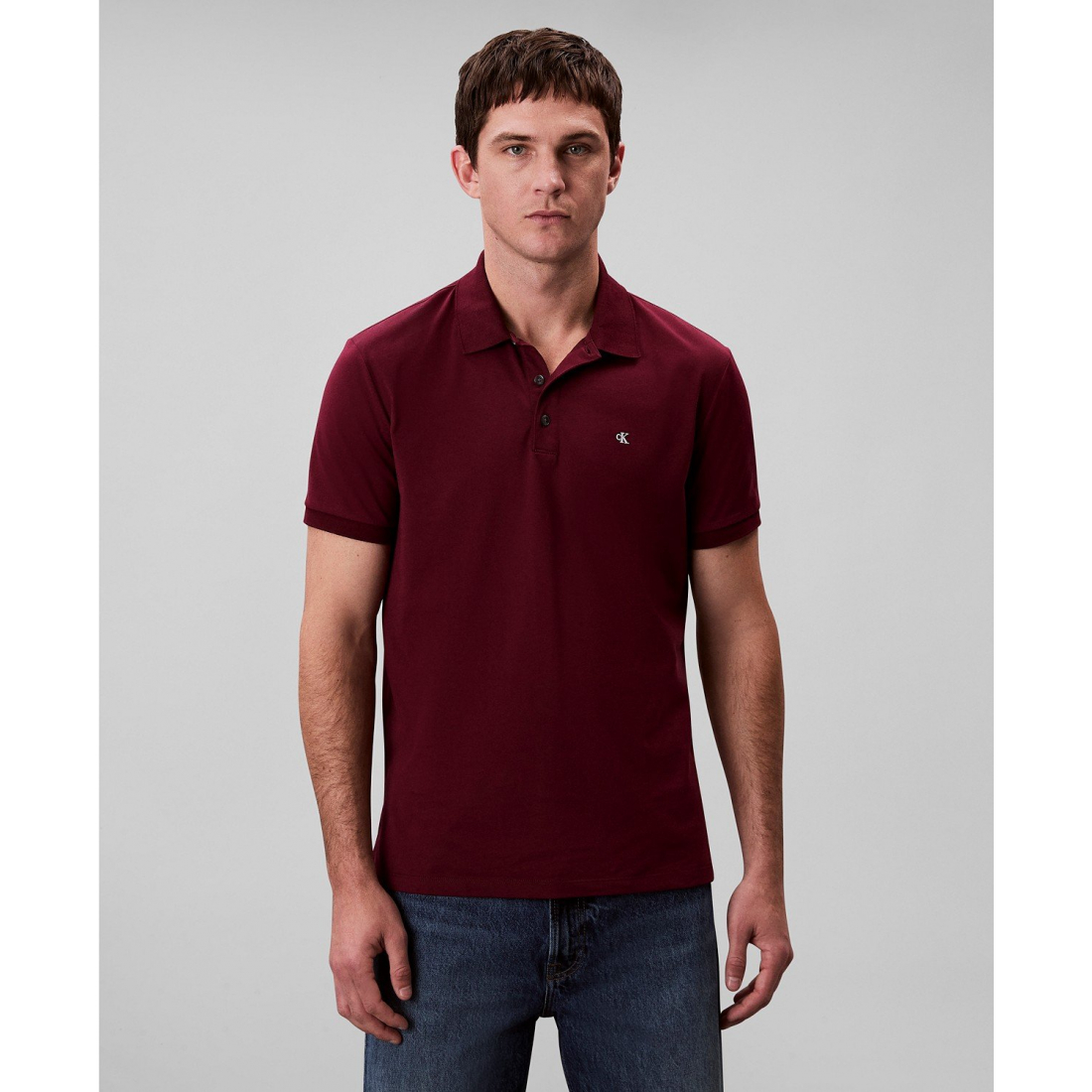 'Regular-Fit Smooth Cotton Monogram Logo Polo Shirt' pour Hommes