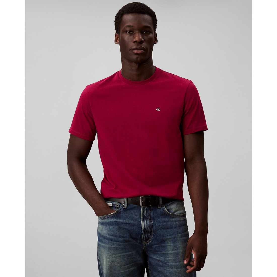 'Solid Crewneck T-Shirt' pour Hommes