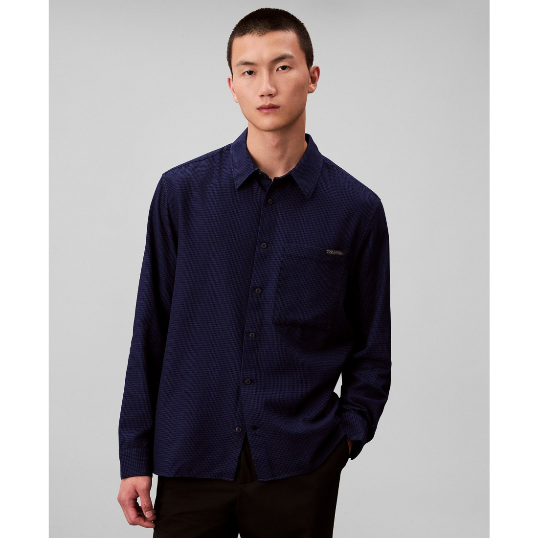 'Classic-Fit Yarn-Dyed Houndstooth Shirt' pour Hommes