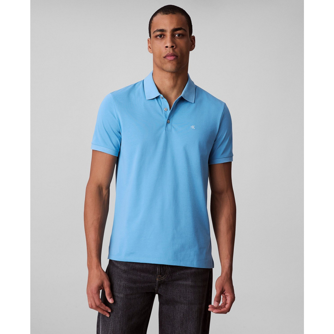 'Regular-Fit Smooth Cotton Monogram Logo Polo Shirt' pour Hommes