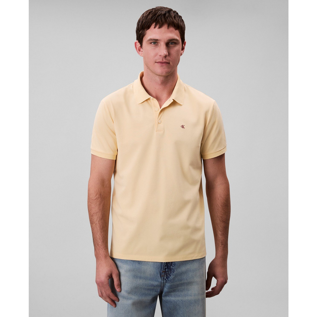'Regular-Fit Smooth Cotton Monogram Logo Polo Shirt' pour Hommes
