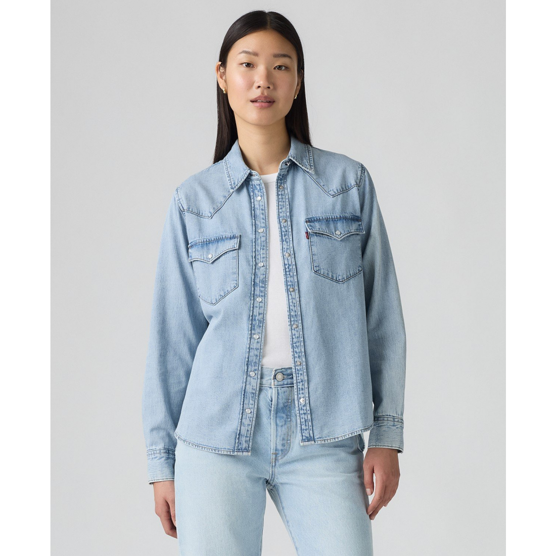 'The Ultimate Western Cotton Denim Shirt' pour Femmes