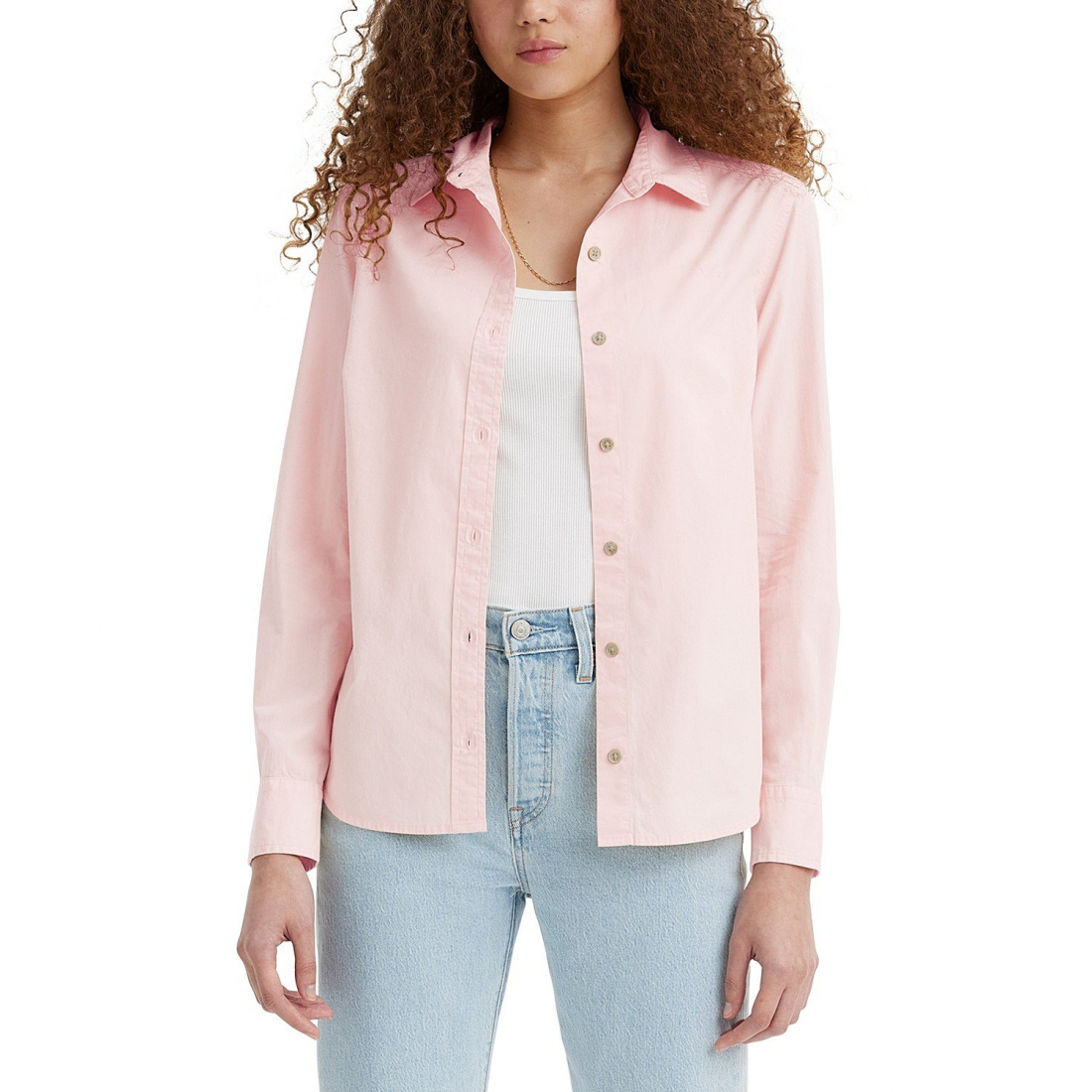 'Classic Fit Button-Front Shirt' pour Femmes