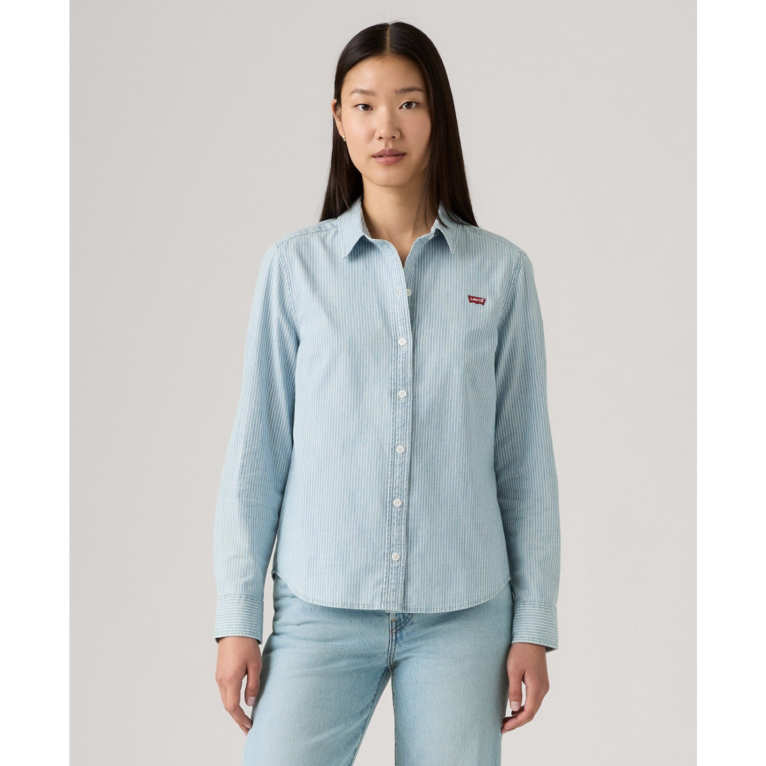 'Classic Fit Button-Front Shirt' pour Femmes