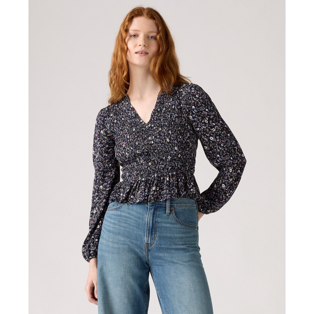 'Esme Long-Sleeve Slim Fit Top' pour Femmes