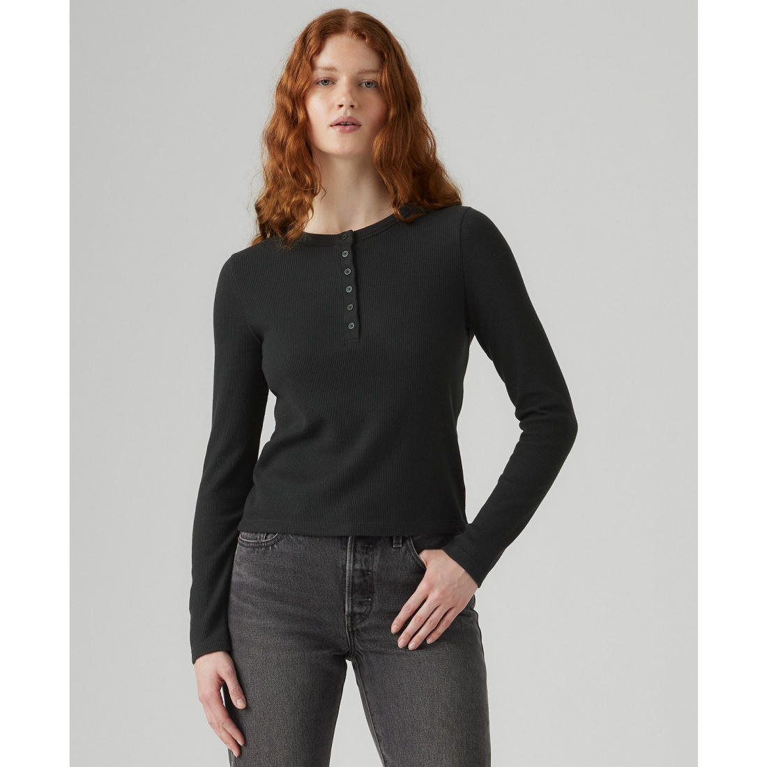 'Dana Henley Long Sleeve Top' pour Femmes