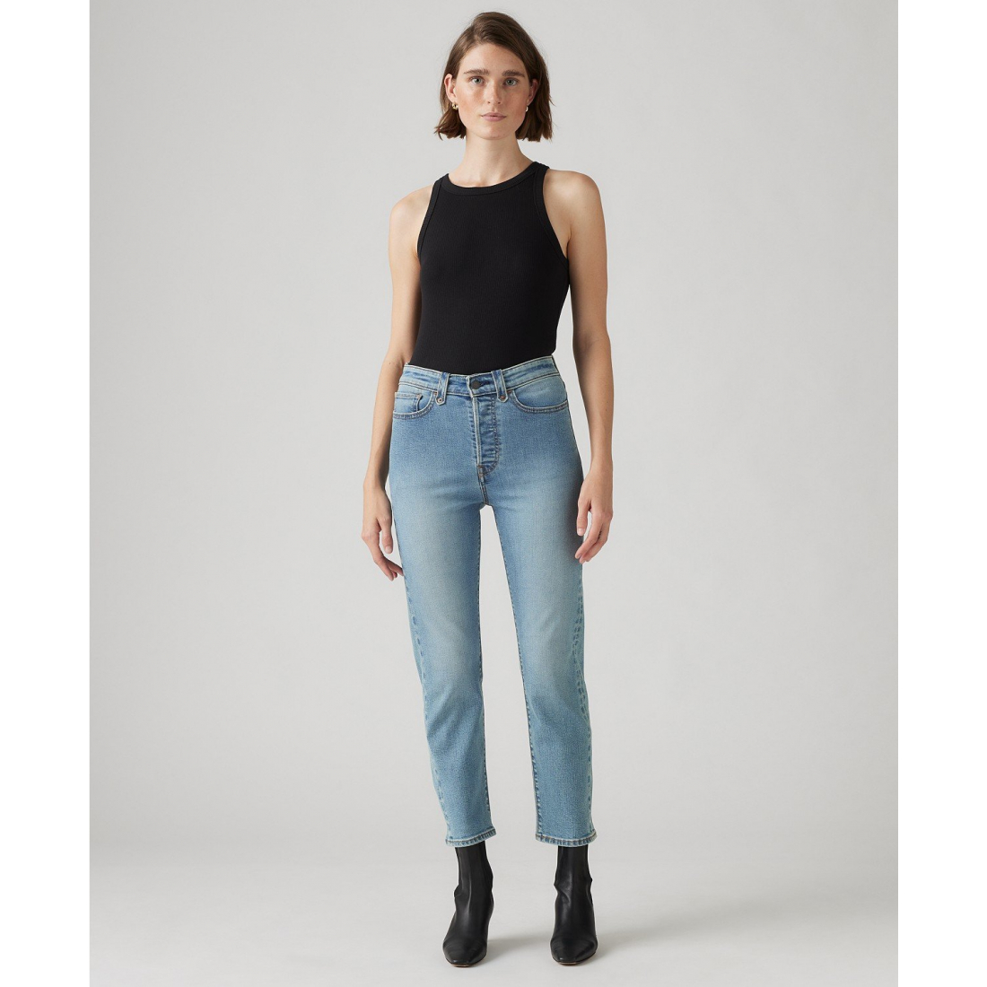 'Wedgie Straight Mid Rise Jeans' pour Femmes