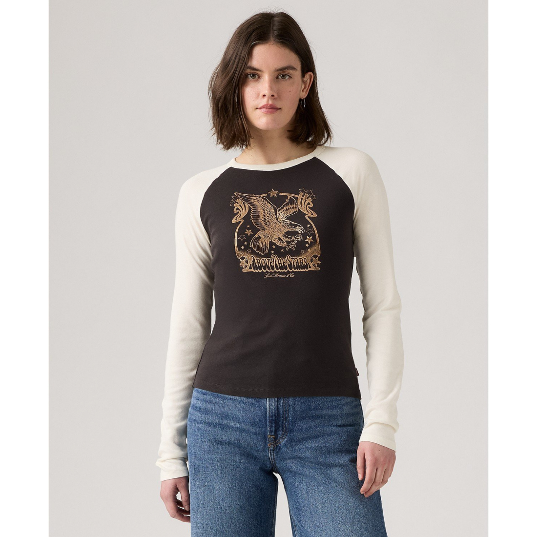 'Graphic Essential Raglan Long Sleeve Top' pour Femmes