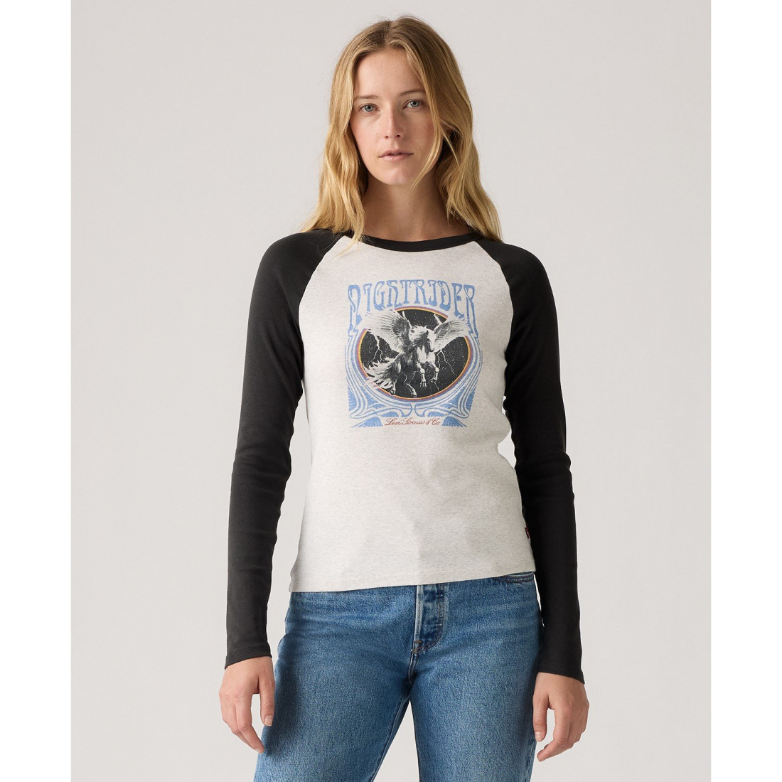 'Graphic Essential Raglan Long Sleeve Top' pour Femmes