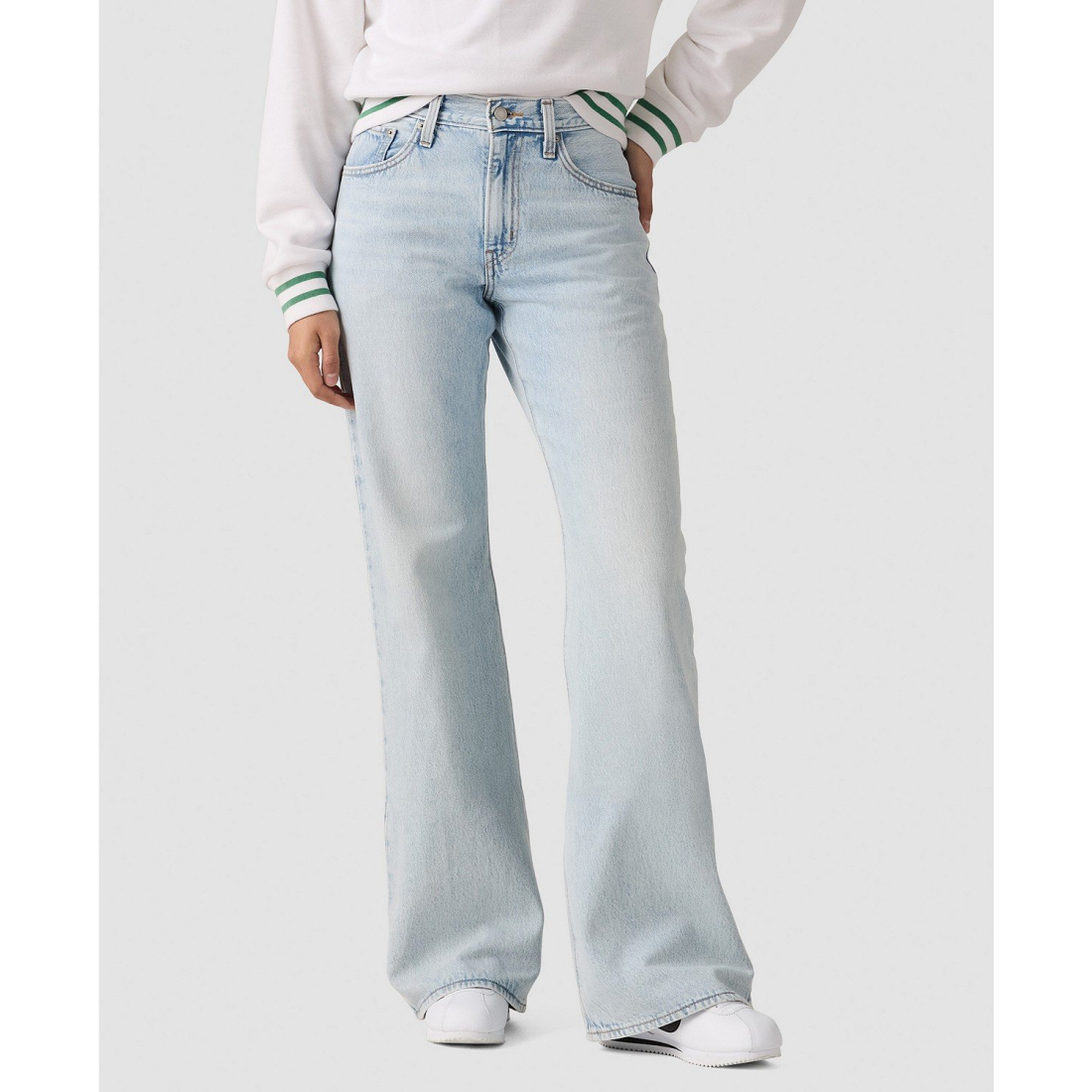 'Women's' Middy Loose Mid Rise Bootcut Jeans' pour Femmes