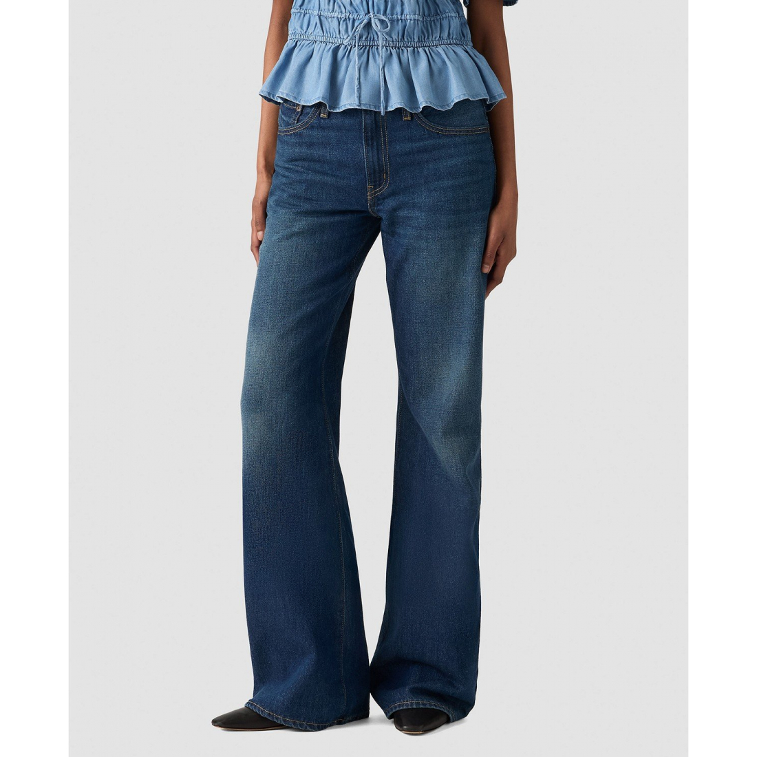 'Women's' Middy Loose Mid Rise Bootcut Jeans' pour Femmes