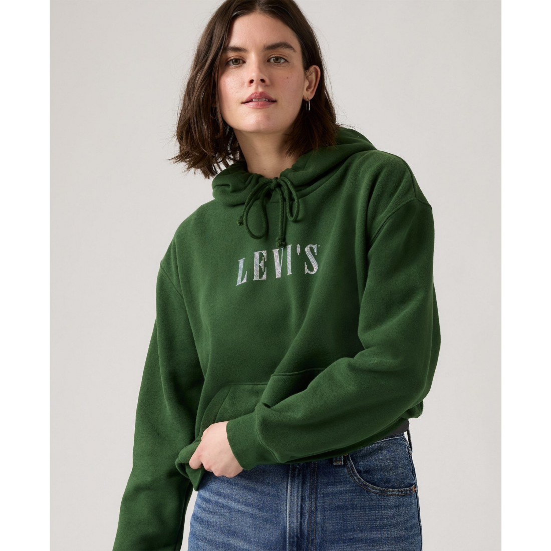 'Rhinestone Graphic Everyday Hoodie' pour Femmes