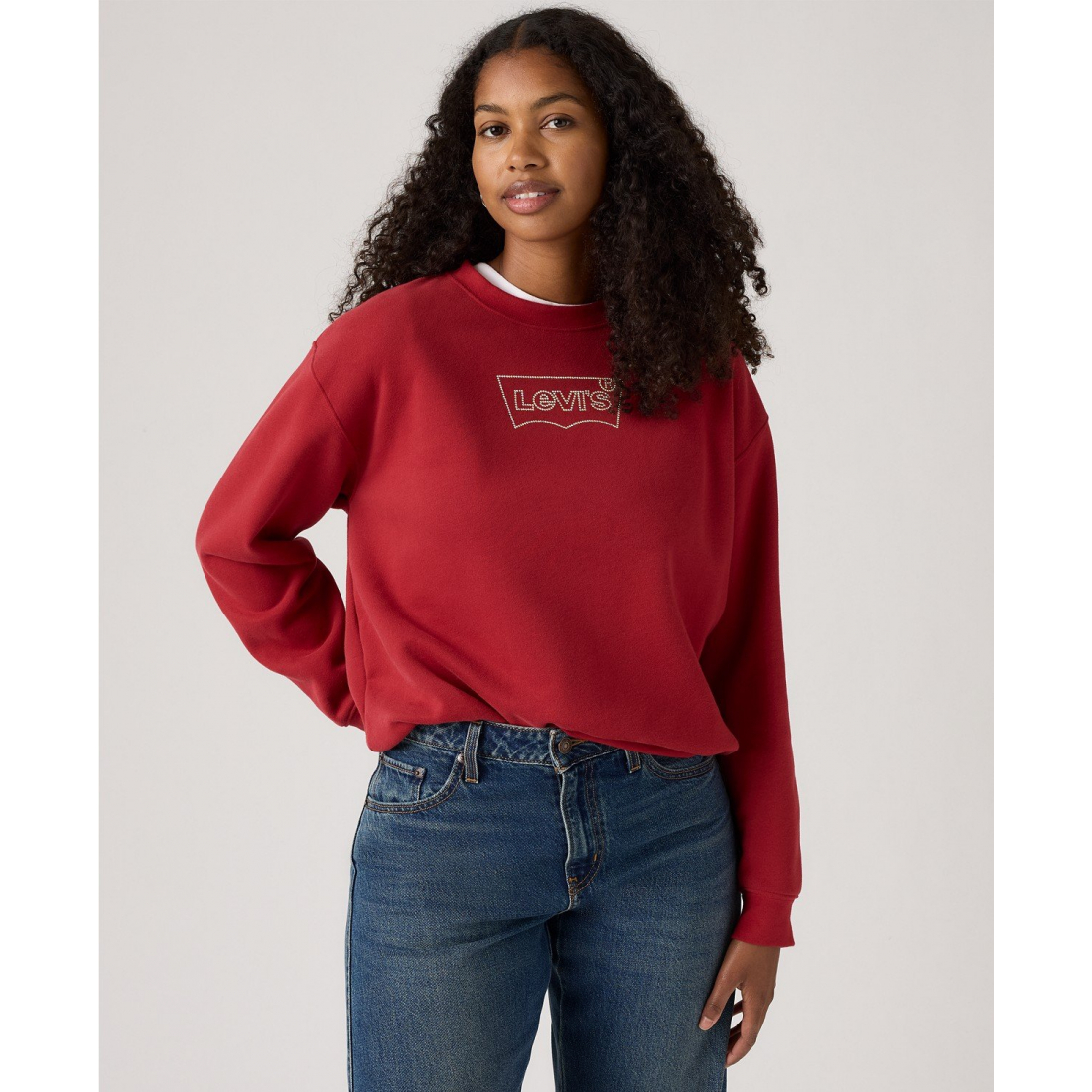 'Rhinestone Everyday Crewneck Sweatshirt' pour Femmes