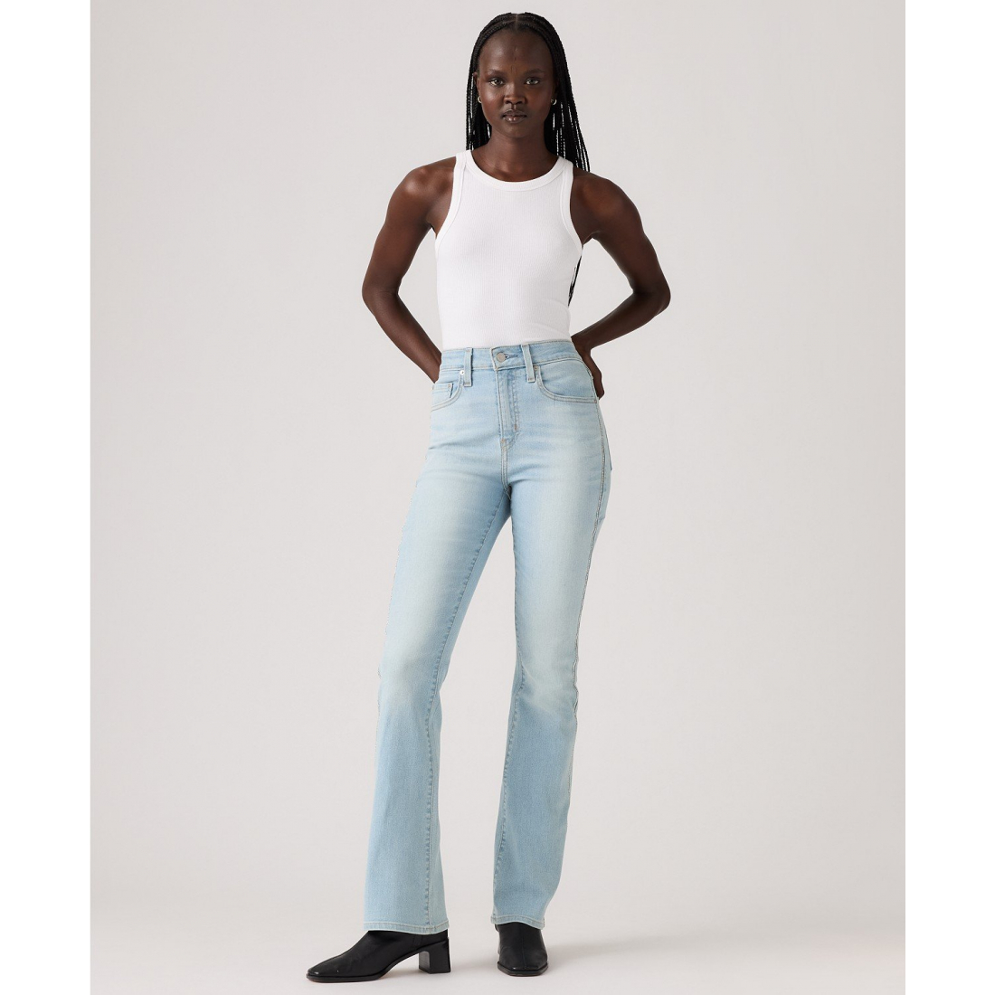 '725 Rhinestone High-Waist Classic Stretch Bootcut Jeans' pour Femmes