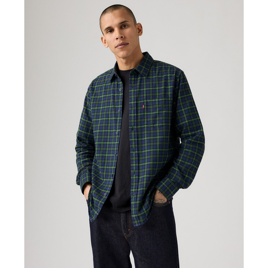 'Classic 1 Pocket Regular-Fit Long-Sleeve Shirt' pour Hommes