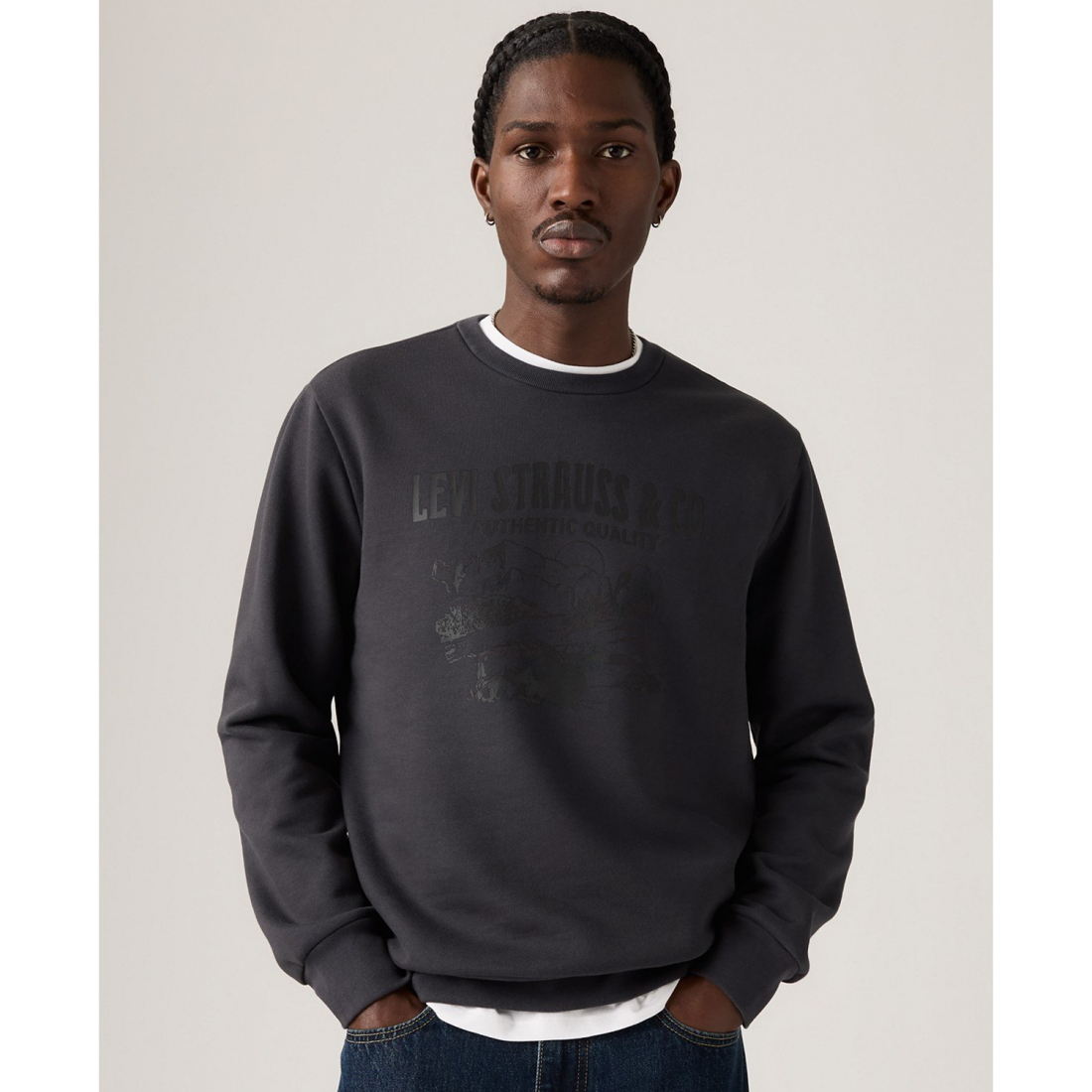 'Long Sleeve Logo Sweatshirt' pour Hommes