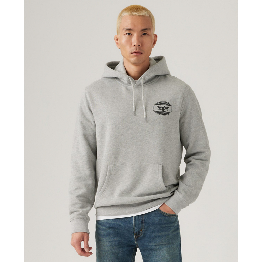'Standard-Fit Batwing Logo-Print Hoodie' pour Hommes