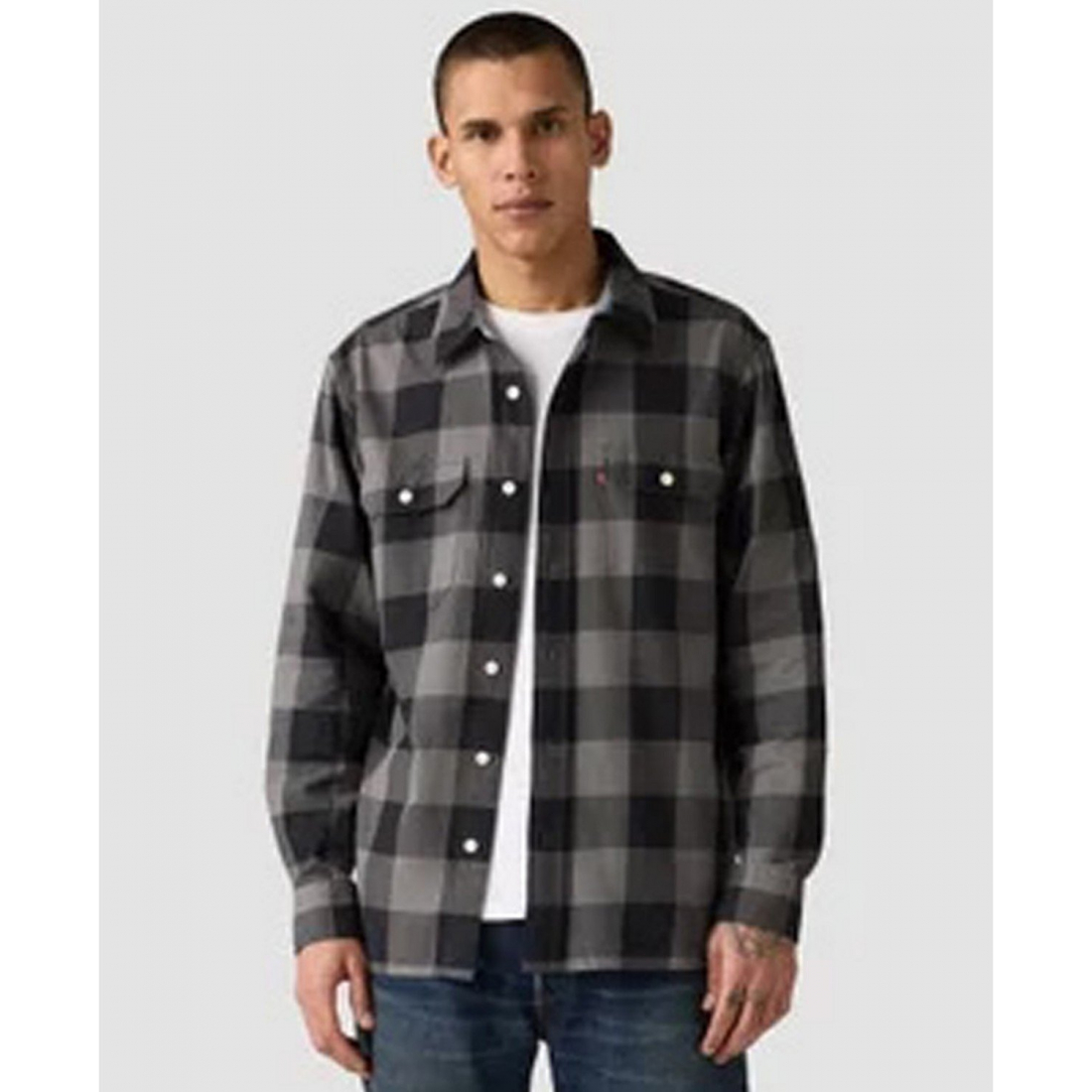 Men's 'Relaxed-Fit Long-Sleeve Button-Front Worker Shirt'