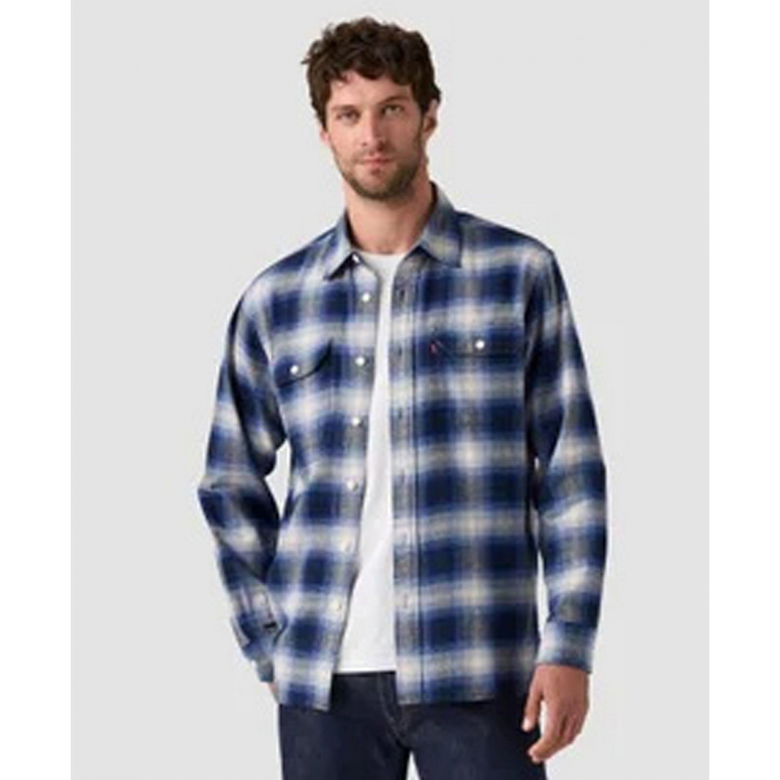 Men's 'Relaxed-Fit Long-Sleeve Button-Front Worker Shirt'