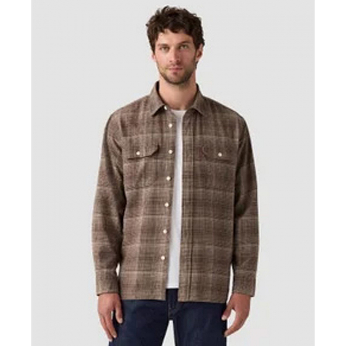 Men's 'Relaxed-Fit Long-Sleeve Button-Front Worker Shirt'