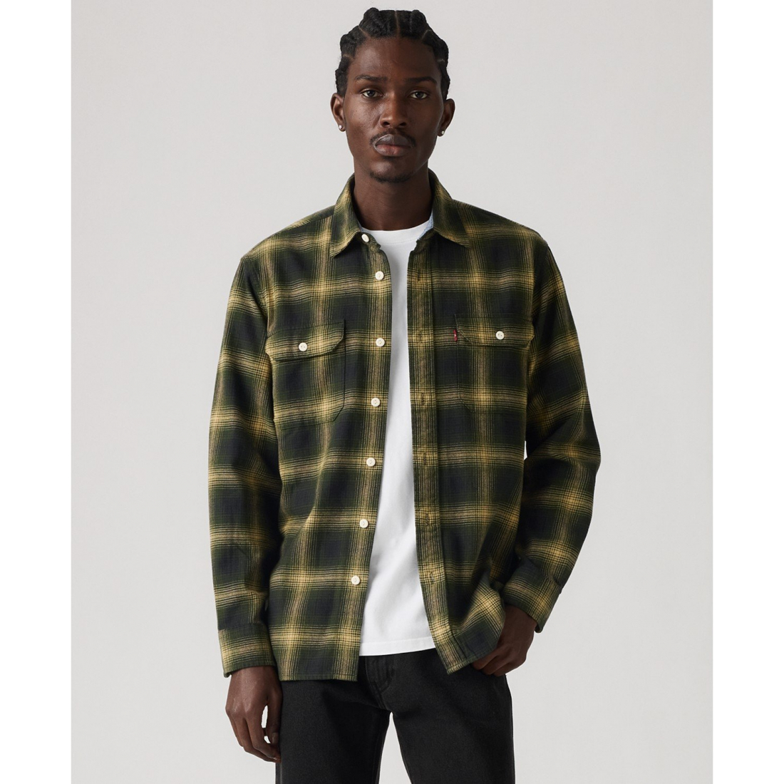 Men's 'Relaxed-Fit Long-Sleeve Button-Front Worker Shirt'