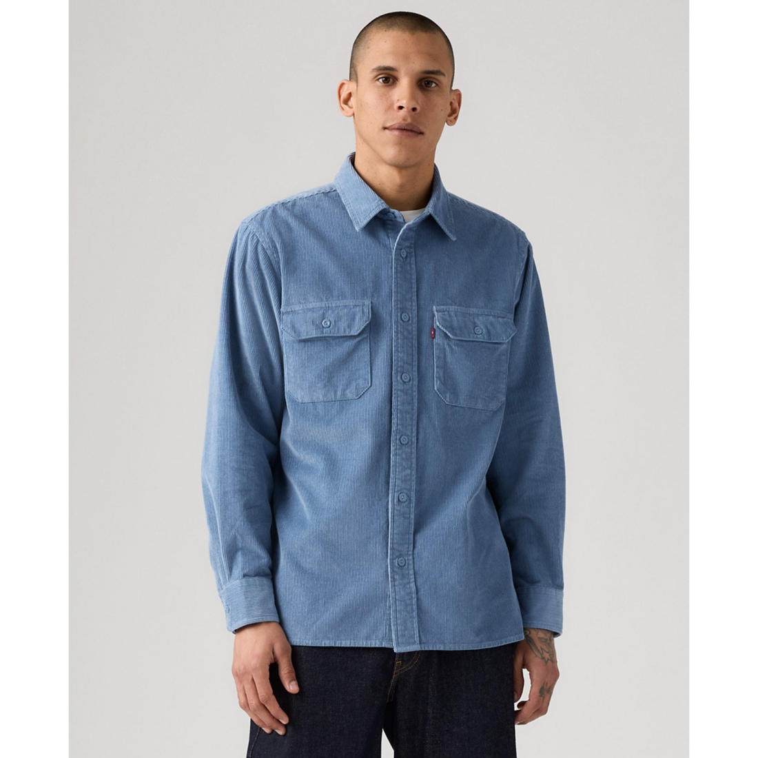 Men's 'Relaxed-Fit Long-Sleeve Button-Front Worker Shirt'