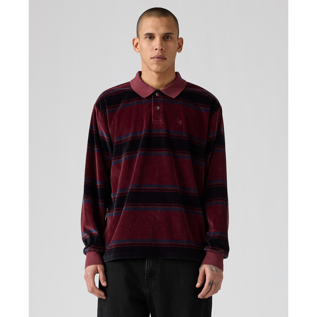 'Regular-Fit Long Sleeve Polo Shirt' pour Hommes