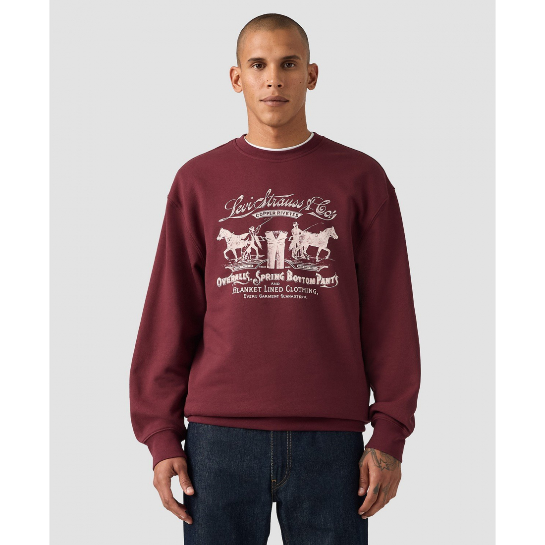 'Crewneck Long-Sleeve Sweatshirt' pour Hommes