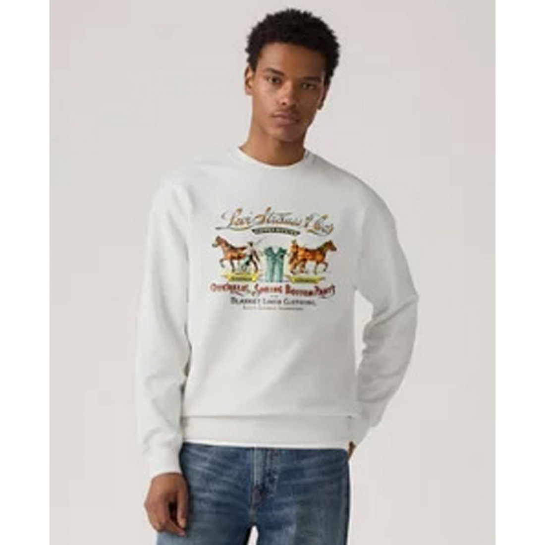 'Crewneck Long-Sleeve Sweatshirt' pour Hommes