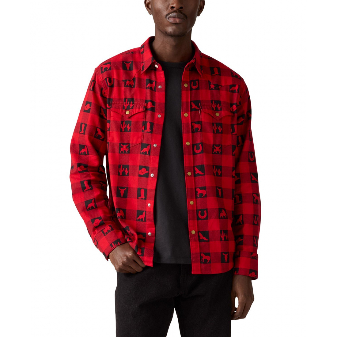 'Barstow Cotton Standard-Fit Western Shirt' pour Hommes