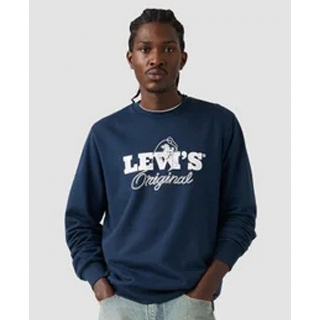 'Graphic Detail Crewneck Long-Sleeve Sweatshirt' pour Hommes