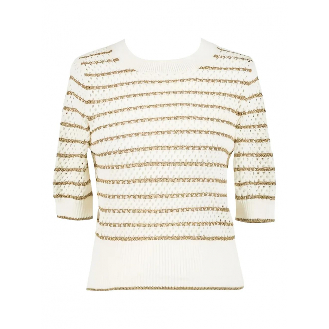 'Striped' 3/4 Arm Top für Damen