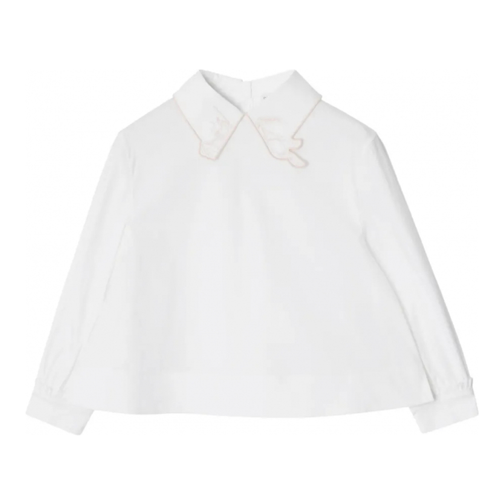 Girl's 'Embroidered-Collar' Shirt