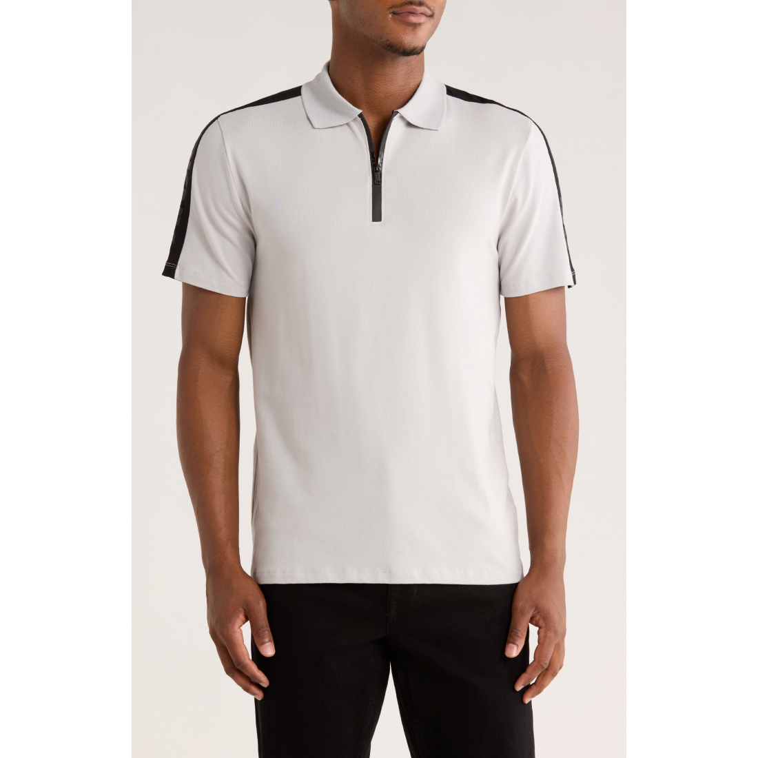 Polo 'Zach Stretch Cotton Quarter Zip' pour Hommes