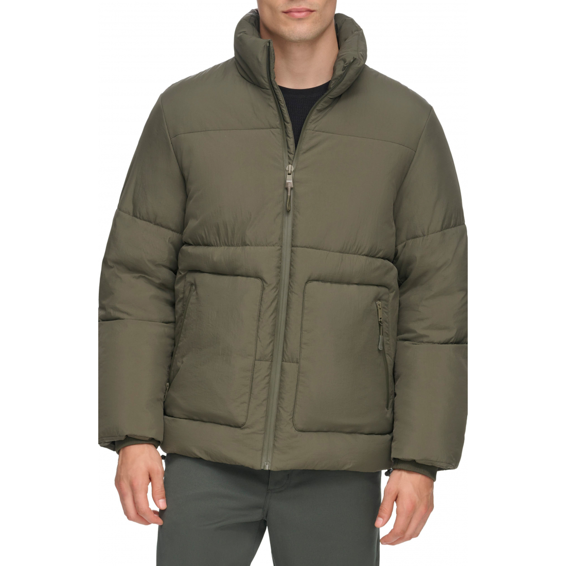 'Zip Front' Gesteppte Jacke für Herren