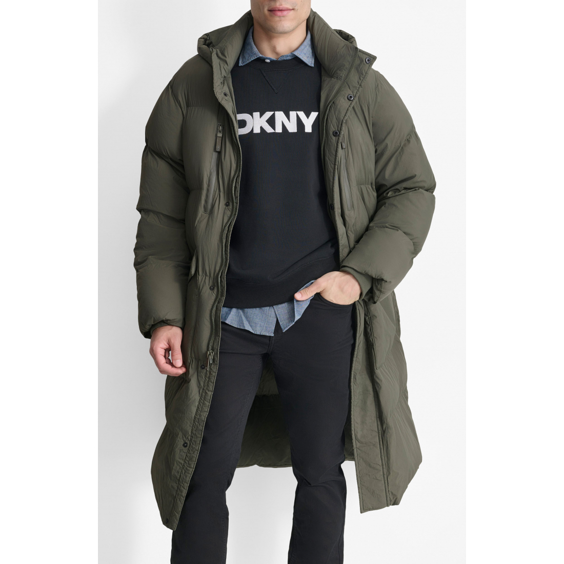 'Zip Front' Pufferjacke für Herren