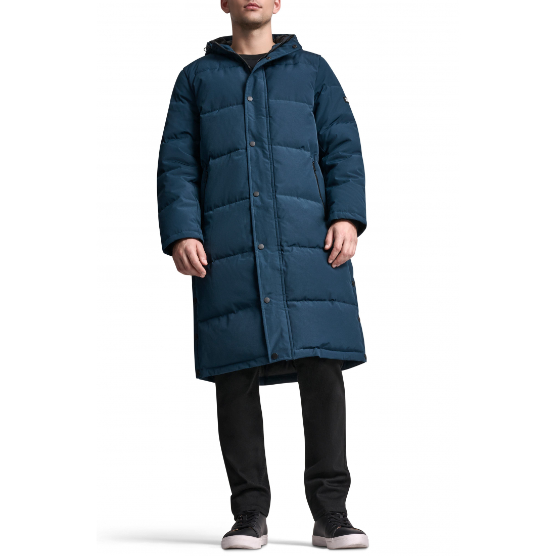 'Zip Front Longline' Pufferjacke für Herren