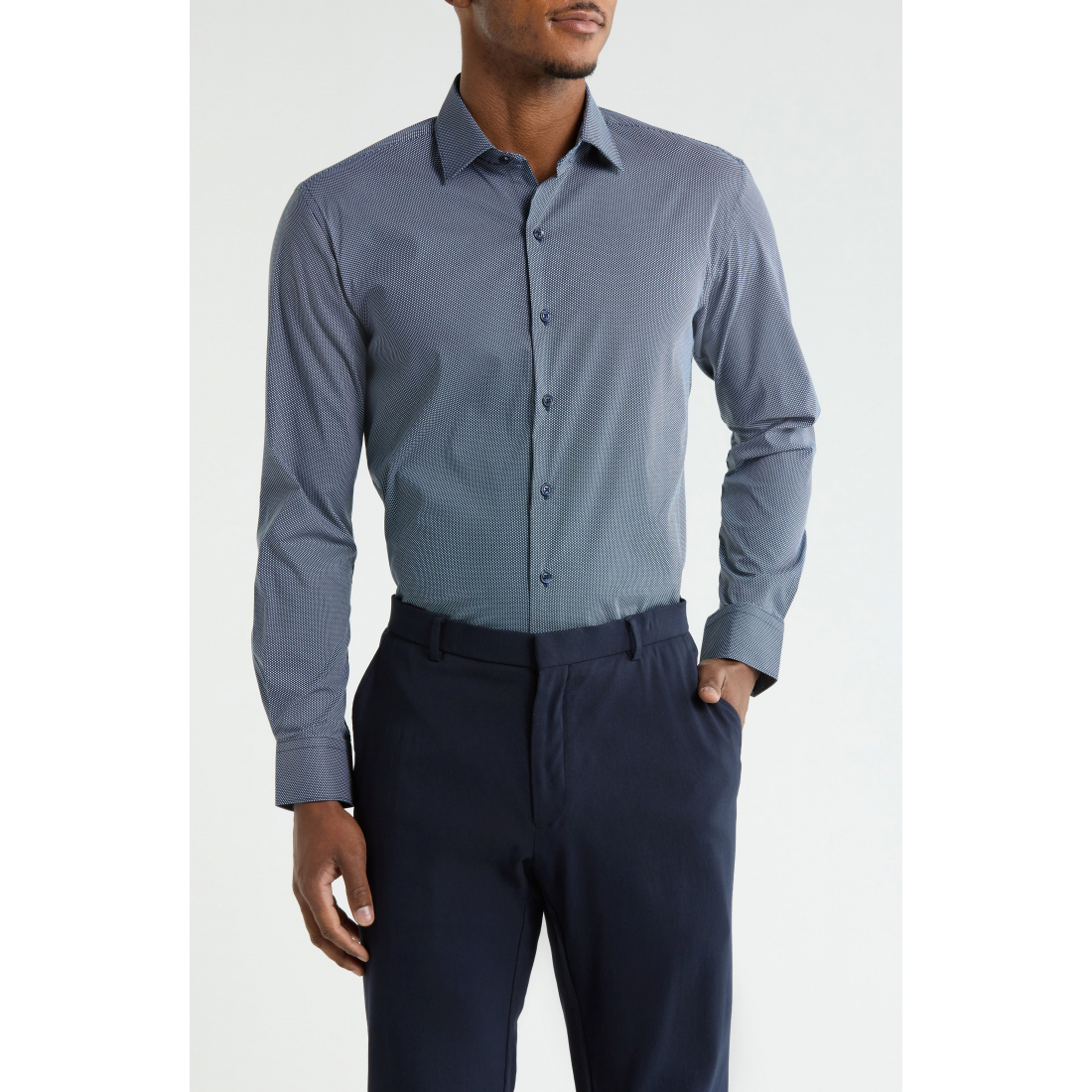 Men's 'Dot Stripe Stretch Dress' Shirt