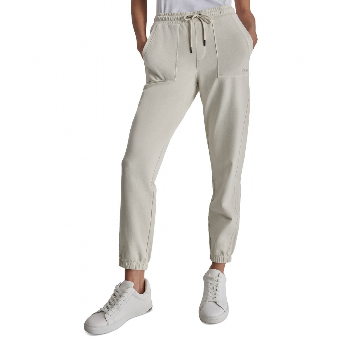 Jogging 'Cotton-Blend Tie-Waist' pour Femmes