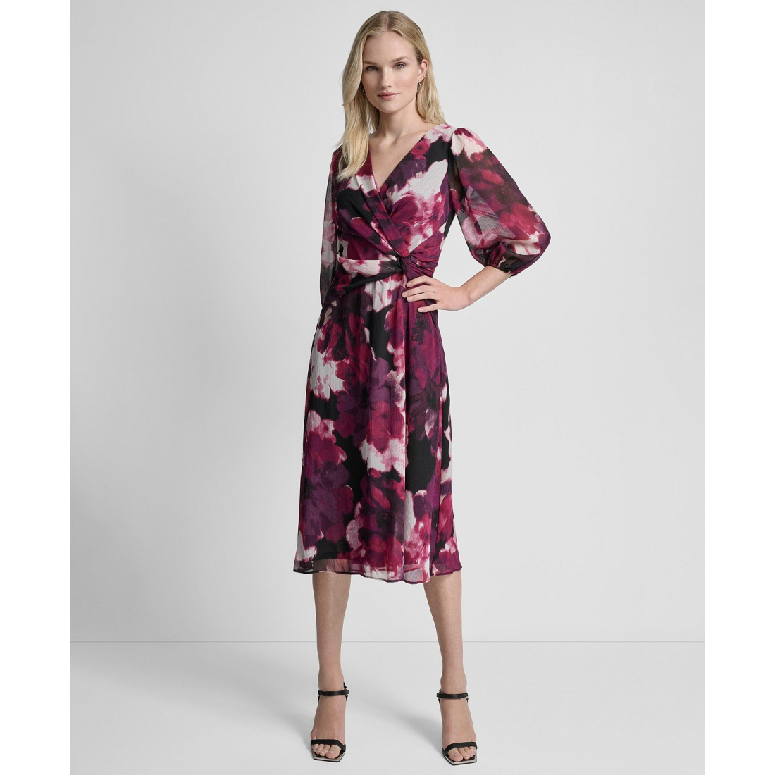 Robe ajustée et évasée '3/4 Sleeve' pour Femmes