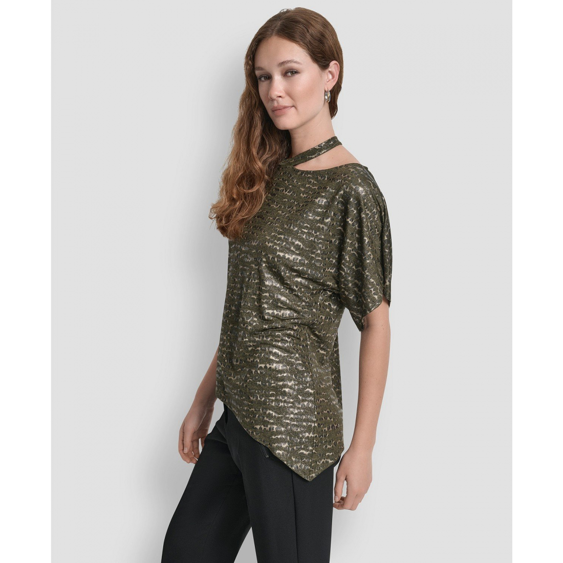 Top à manches courtes 'Cut Foil Printed' pour Femmes