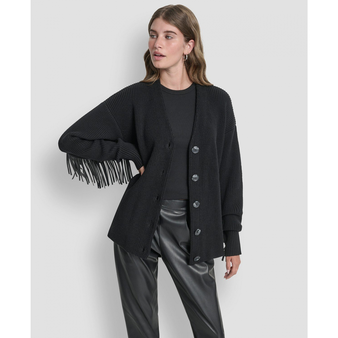 Cardigan 'Fringe Long Sleeve' pour Femmes