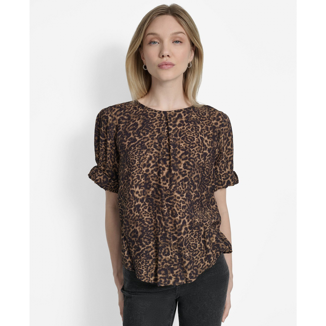 Blouse à manches courtes 'Printed Voile' pour Femmes