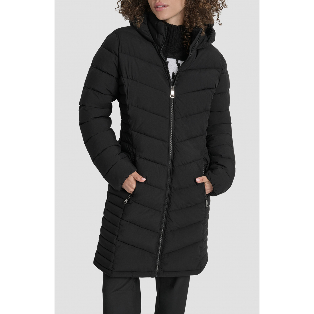 Veste matelassée 'Cire Packable Hooded Longline' pour Femmes