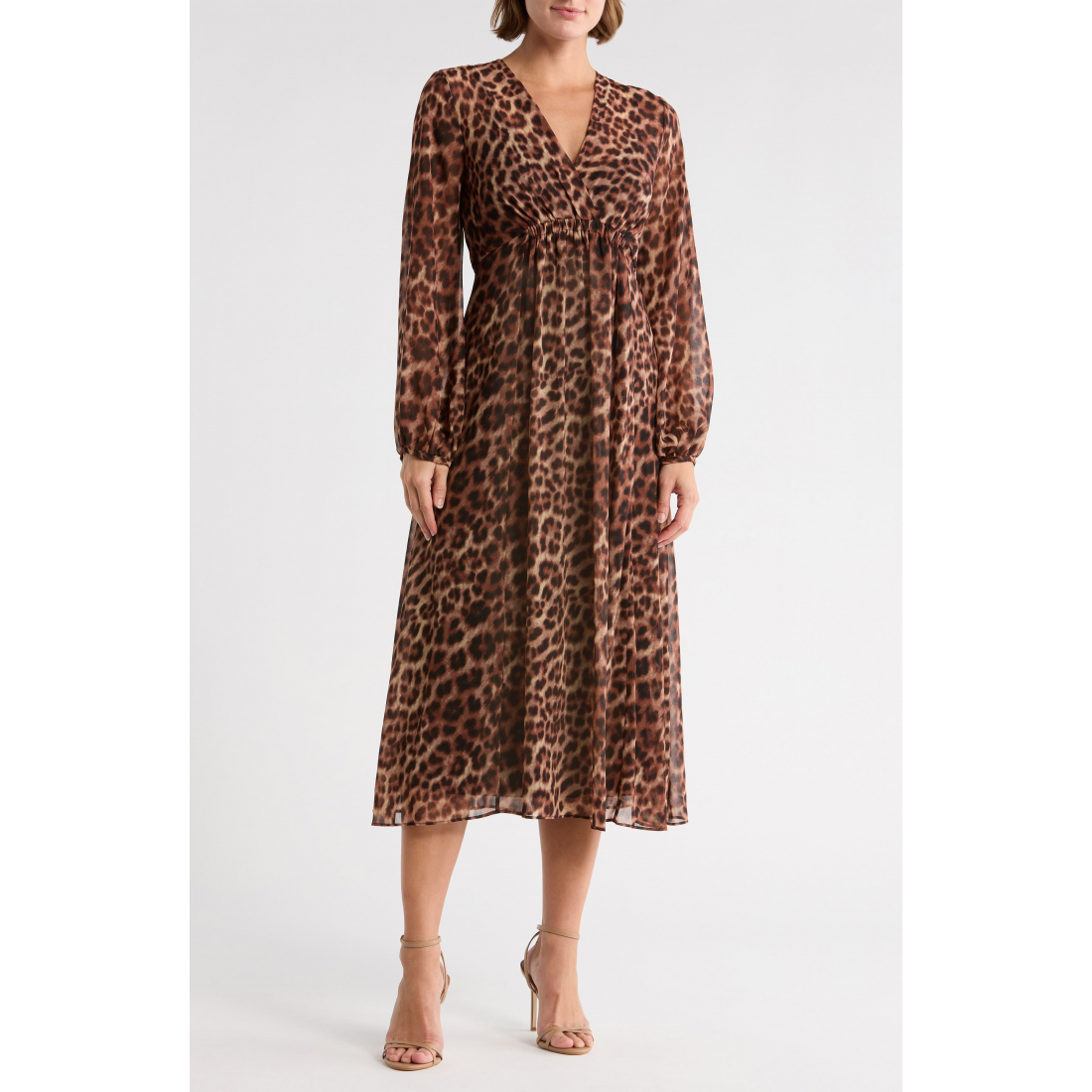 Robe maxi 'Long Sleeve Empire Waist' pour Femmes